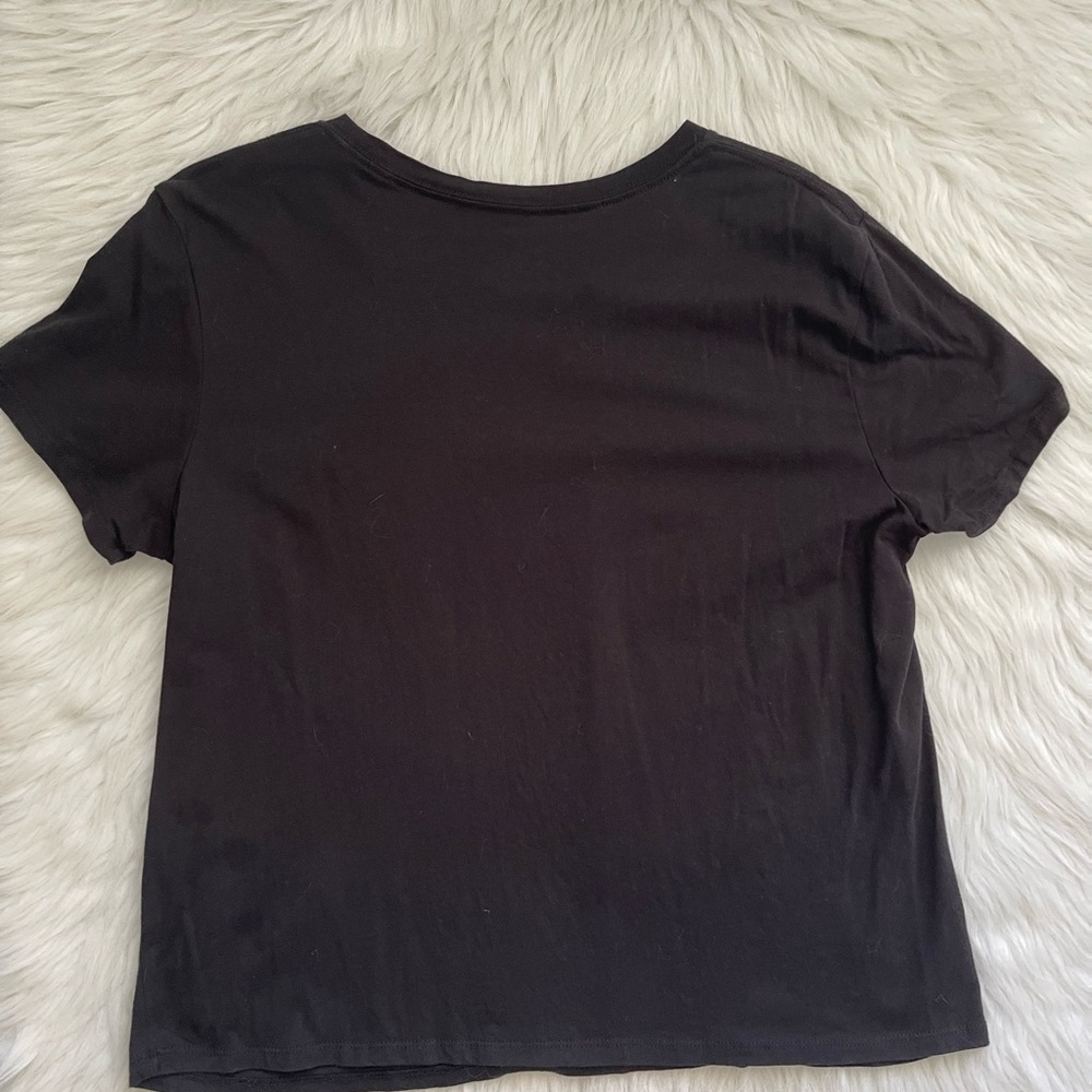 Def Leppard Crop Top Animal Print Graphic Shirt Women Size 2XL Black Pink - Picture 8 of 9